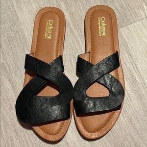 Catherines Black Women's Sandals